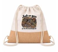 Otshirt Sac à Dos Toile et Jute Juste un gars qui aime être maréchal-ferrant | Sac de Sport Coton Sergé 160 g/m² Fond Jute 7 L | Gym Piscine École | Idée Cadeau Rentrée Noël
