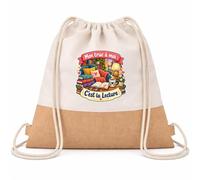 Otshirt Sac à Dos Toile et Jute Mon truc à moi : C'est la Lecture Mon truc à moi - Activité | coin lecture | Sac de Sport Coton Sergé 160 g/m² Fond Jute 7 L | Gym Piscine École