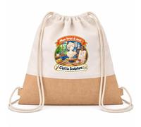 Otshirt Sac à Dos Toile et Jute Mon truc à moi : C'est la Sculpture Mon truc à moi - Activité | Sac de Sport Coton Sergé 160 g/m² Fond Jute 7 L | Gym Piscine École