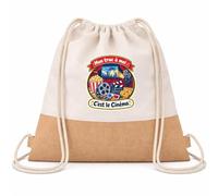 Otshirt Sac à Dos Toile et Jute Mon truc à moi : C'est le Cinéma Mon truc à moi - Activité | Sac de Sport Coton Sergé 160 g/m² Fond Jute 7 L | Gym Piscine École | Idée Cadeau Cinéphile Rentrée Noël