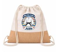 Otshirt Sac à Dos Toile et Jute Mon truc à moi : C'est le Judo Mon truc à moi - Activité | Sac de Sport Coton Sergé 160 g/m² Fond Jute 7 L | Gym Piscine École | Idée Cadeau Judoka Rentrée Noël