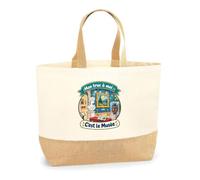 Otshirt Sac Cabas Fond Jute Mon truc à moi : C'est le Musée Mon truc à moi - Activité | Coton Lourd 18 L 48 × 37 × 13 cm Fond Large | Marché Shopping Plage | Idée Cadeau Noël Crémaillère