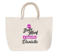 Otshirt Sac de Plage Cette belle meuf sappelle Danielle - Beach Bag - Idée Sac de Plage Cadeau Anniversaire Fête Original Famille Travail Départ Collègue Retraite Noël.