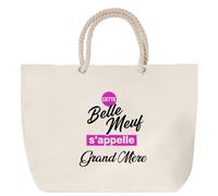Otshirt Sac de Plage Cette belle meuf sappelle Grand-Mere - Beach Bag - Idée Sac de Plage Cadeau Anniversaire Fête Original Famille Travail Départ Collègue Retraite Noël.