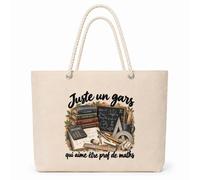 Otshirt Sac Isotherme Juste un gars qui aime être prof de maths | Grand Cabas 23 L Coton Doublure Aluminium Zippé | Pique-Nique Courses Plage | Idée Cadeau Noël Merci