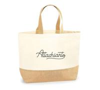 Otshirt Sac Jute Attachiante | Cabas de Plage Courses Coton et Toile de Jute | Idée Cadeau Petite Amie Copine Femme Parfaite Drôle Humour Original Anniversaire Amour Unique