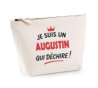 Otshirt Sac Jute d'un Augustin qui déchire 2- Cabas de Plage Courses et Toile de Jute - Idée Cadeau Femme Personnalisable Anniversaire Fête Original Travail Départ Collègue Retraite Noël.