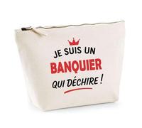 Otshirt Sac Jute d'un Banquier qui déchire 2- Cabas de Plage Courses et Toile de Jute - Idée Cadeau Femme Personnalisable Anniversaire Fête Original Travail Départ Collègue Retraite Noël.