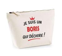 Otshirt Sac Jute d'un Boris qui déchire 2- Cabas de Plage Courses et Toile de Jute - Idée Cadeau Femme Personnalisable Anniversaire Fête Original Travail Départ Collègue Retraite Noël.