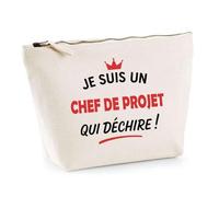 Otshirt Sac Jute d'un Chef de projet qui déchire 2- Cabas de Plage Courses et Toile de Jute - Idée Cadeau Femme Personnalisable Anniversaire Fête Original Travail Départ Collègue Retraite Noël.