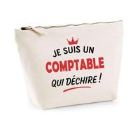 Otshirt Sac Jute d'un Comptable qui déchire 2- Cabas de Plage Courses et Toile de Jute - Idée Cadeau Femme Personnalisable Anniversaire Fête Original Travail Départ Collègue Retraite Noël.