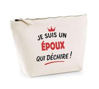Otshirt Sac Jute d'un Époux qui déchire 2- Cabas de Plage Courses et Toile de Jute - Idée Cadeau Femme Personnalisable Anniversaire Fête Original Travail Départ Collègue Retraite Noël.