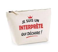 Otshirt Sac Jute d'un Interprète qui déchire 2- Cabas de Plage Courses et Toile de Jute - Idée Cadeau Femme Personnalisable Anniversaire Fête Original Travail Départ Collègue Retraite Noël.