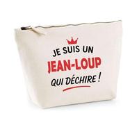 Otshirt Sac Jute d'un Jean-Loup qui déchire 2- Cabas de Plage Courses et Toile de Jute - Idée Cadeau Femme Personnalisable Anniversaire Fête Original Travail Départ Collègue Retraite Noël.