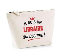 Otshirt Sac Jute d'un Libraire qui déchire 2- Cabas de Plage Courses et Toile de Jute - Idée Cadeau Femme Personnalisable Anniversaire Fête Original Travail Départ Collègue Retraite Noël.