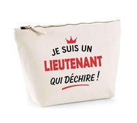 Otshirt Sac Jute d'un Lieutenant qui déchire 2- Cabas de Plage Courses et Toile de Jute - Idée Cadeau Femme Personnalisable Anniversaire Fête Original Travail Départ Collègue Retraite Noël.