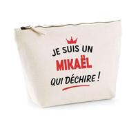 Otshirt Sac Jute d'un Mikaël qui déchire 2- Cabas de Plage Courses et Toile de Jute - Idée Cadeau Femme Personnalisable Anniversaire Fête Original Travail Départ Collègue Retraite Noël.