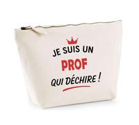 Otshirt Sac Jute d'un Prof qui déchire 2- Cabas de Plage Courses et Toile de Jute - Idée Cadeau Femme Personnalisable Anniversaire Fête Original Travail Départ Collègue Retraite Noël.