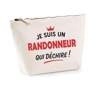 Otshirt Sac Jute d'un Randonneur qui déchire 2- Cabas de Plage Courses et Toile de Jute - Idée Cadeau Femme Personnalisable Anniversaire Fête Original Travail Départ Collègue Retraite Noël.