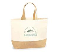 Otshirt Sac Jute Je peux pas j’ai randonnée | Bag | Idée Sac Cadeau Anniversaire Plage Marché Fête Original Famille Travail Départ Collègue Retraite