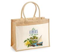 Otshirt Sac Les Comores c'est sacré | Tote Bag, Cabas Jute, Sac Shopping ou Sac de Plage en Coton | Cadeau Souvenir Original