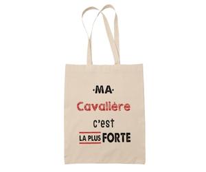 Otshirt Sac Ma Cavaliere Cest la plus forte - Idée Sac Cadeau Cadeau Anniversaire Fête Original Famille Travail Départ Collègue Retraite Noël. - Taille Unique