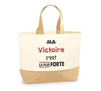 Otshirt Sac Ma Victoire C'est la plus forte - Idée Sac Cadeau Cadeau Anniversaire Fête Original Famille Travail Départ Collègue Retraite Noël.