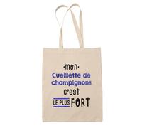Otshirt Sac Mon Cueillette de champignons Cest le plus fort - Idée Sac Cadeau Cadeau Anniversaire Fête Original Famille Travail Départ Collègue Retraite Noël. - Taille Unique