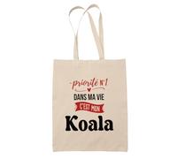Otshirt Sac Priorite N1 dans ma vie Cest mon Koala - Idée Sac Cadeau Cadeau Anniversaire Fête Original Famille Travail Départ Collègue Retraite Noël. - Taille Unique
