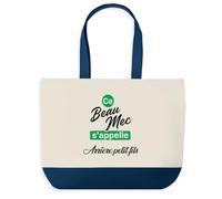 Otshirt Sac Shopping Ce beau mec sappelle Arriere-petit-fils - Shopping Bag - Idée Sac Shopping Cadeau Anniversaire Fête Original Famille Travail Départ Collègue Retraite Noël.