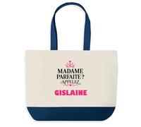 Otshirt Sac Shopping Madame Parfaite Gislaine - Shopping Bag - Idée Sac Shopping Cadeau Anniversaire Fête Original Famille Travail Départ Collègue Retraite Noël.