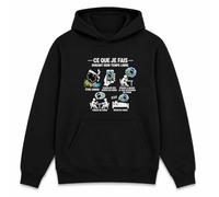 Otshirt Sweat à Capuche Corse Temps Libre | Hoodie Molleton Gratté 280 g/m² Noir Poche Kangourou | Unisexe XS à 5XL | Idée Cadeau Noël Anniversaire