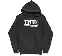 Otshirt Sweat à Capuche Homme Tonton la légende | Imprimé en France, Cadeau fête des pères Homme Humour Papa Anniversaire Original Rigolo Humoristique (3XL,Black)