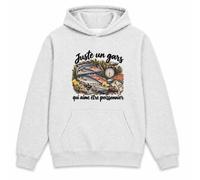 Otshirt Sweat à Capuche Juste Un Gars Qui Aime être poissonnier | Hoodie Molleton Gratté 280 g/m² Gris Chiné Poche Kangourou | Unisexe XS à 5XL | Idée Cadeau Noël Anniversaire