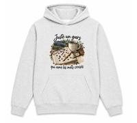 Otshirt Sweat à Capuche Juste Un Gars Qui Aime Les Mots croisés | Hoodie Molleton Gratté 280 g/m² Gris Chiné Poche Kangourou | Unisexe XS à 5XL | Idée Cadeau Cruciverbiste Noël Anniversaire