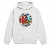 Otshirt Sweat à Capuche Le Piment d’Espelette, c’est Mon sel | Hoodie Molleton Gratté 280 g/m² Gris Chiné Poche Kangourou | Unisexe XS à 5XL | Idée Cadeau Basque Noël Anniversaire