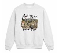Otshirt Sweat Gris Chiné Juste Un Gars Qui Aime Le vélo | Molleton Gratté 260 g/m² Col Rond Unisexe XS à 5XL | Pull Sweatshirt Hiver Quotidien | Idée Cadeau Cycliste Noël Départ