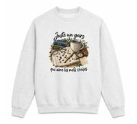 Otshirt Sweat Gris Chiné Juste Un Gars Qui Aime Les Mots croisés | Molleton Gratté 260 g/m² Col Rond Unisexe XS à 5XL | Pull Sweatshirt Hiver Quotidien | Idée Cadeau Cruciverbiste Noël Départ