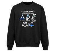 Otshirt Sweat Noir Gendarme Temps Libre | Molleton Gratté 260 g/m² Col Rond Unisexe XS à 5XL | Pull Sweatshirt Hiver Quotidien | Idée Cadeau Noël Départ