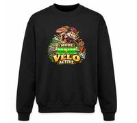 Otshirt Sweat Noir Mode vélo activé | Molleton Gratté 260 g/m² Col Rond Unisexe XS à 5XL | Pull Sweatshirt Hiver Quotidien | Idée Cadeau Noël Départ