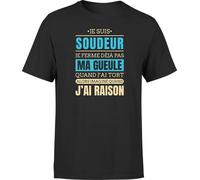 Otshirt T Shirt Homme j AI Raison Je suis Soudeur | Imprimé en France, Cadeau fête des pères Homme Humour Papa Anniversaire Original Rigolo Humoristique (L,Black)