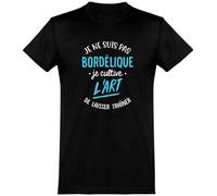Otshirt T Shirt Homme Je ne suis Pas bordélique | Imprimé en France, Cadeau fête des pères Homme Humour Papa Anniversaire Original Rigolo Humoristique (M,Black)