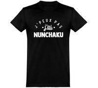 Otshirt T Shirt Homme j'peux Pas J'Ai nunchaku | Imprimé en France, Cadeau fête des pères Homme Humour Papa Anniversaire Original Rigolo Humoristique (M,Black)