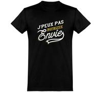 Otshirt T Shirt Homme j'peux Pas J'Ai Pas Envie ! | Imprimé en France, Cadeau fête des pères Homme Humour Papa Anniversaire Original Rigolo Humoristique (XL,Black)