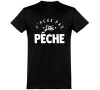 Otshirt T Shirt Homme j'peux Pas J'Ai pêche | Imprimé en France, Cadeau fête des pères Homme Humour Papa Anniversaire Original Rigolo Humoristique (L,Black)
