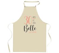 Otshirt Tablier 30 ans et plus belle que jamais | Apron | Idée Tablier Personnalisable Cadeau Anniversaire Cuisine Jardinage Fête Original Famille Travail Départ Collègue Retraite