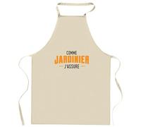 Otshirt Tablier Comme jardinier j’assure | Apron | Idée Tablier Personnalisable Cadeau Anniversaire Cuisine Jardinage Fête Original Famille Travail Départ Collègue Retraite