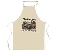 Otshirt Tablier de Cuisine Juste un gars qui aime le powerlifting | Coton 90 × 60 cm Cou Ajustable Nouage dans le Dos | Pâtisserie Barbecue Atelier | Idée Cadeau Powerlifter Fête des Pères Noël
