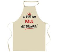 Otshirt Tablier d'un Paul qui déchire 2- Apron - Idée Cadeau Tablier Personnalisable Anniversaire Fête Original Famille Travail Départ Collègue Retraite Noël.