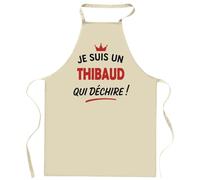 Otshirt Tablier d'un Thibaud qui déchire 2- Apron - Idée Cadeau Tablier Personnalisable Anniversaire Fête Original Famille Travail Départ Collègue Retraite Noël.